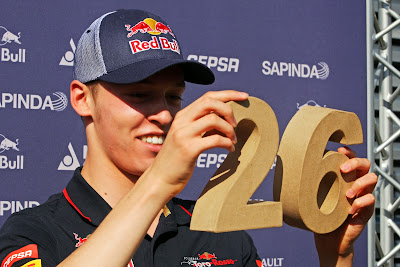 Даниил Квят держит номер 26 на Гран-при Венгрии 2014