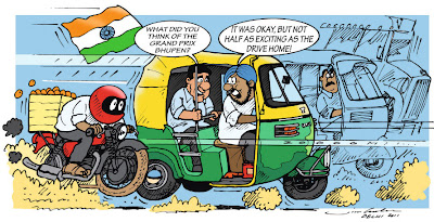 комикс Jim Bamber по Гран-при Индии 2011