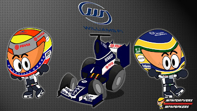 Williams FW34 и пилоты Пастор Мальдонадо и Бруно Сенна - Los MiniDrivers 2012