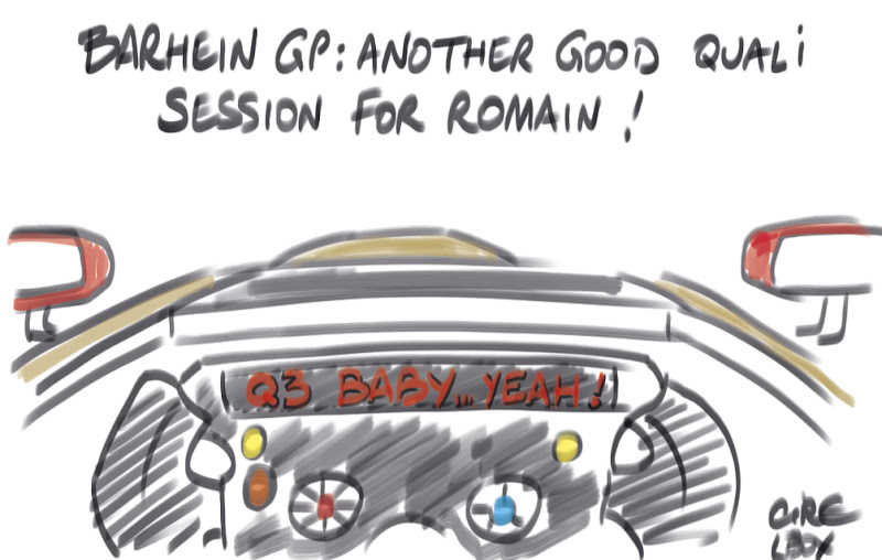 Cirebox live cartoon - 5 minutes to go... Good luck for the race Romain