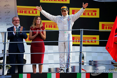Фелипе Масса на подиуме Монцаы на Гран-при Италии 2014
