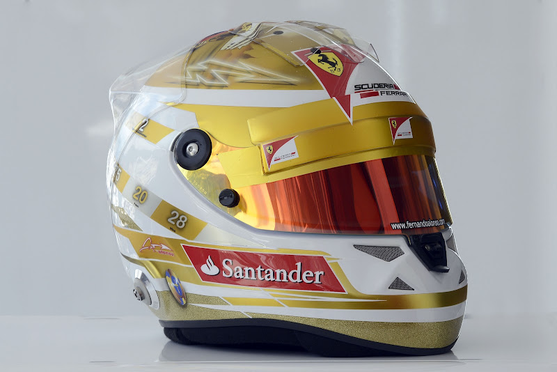 шлем Фернандо Алонсо для Гран-при Монако 2012 - вид спереди