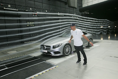 Льюис Хэмилтон и Mercedes в аэродинамической трубе перед Гран-при Германии 2014