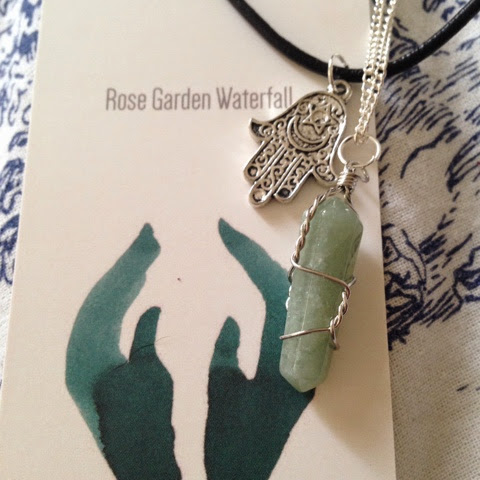 Layered Crystals Rose Garden Waterfall Review Lifestyle Adventurine Hamsa Hand Necklace Choker