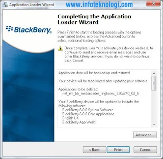 Konfirmasi Upgrade OS 6 Reinstall OS BB