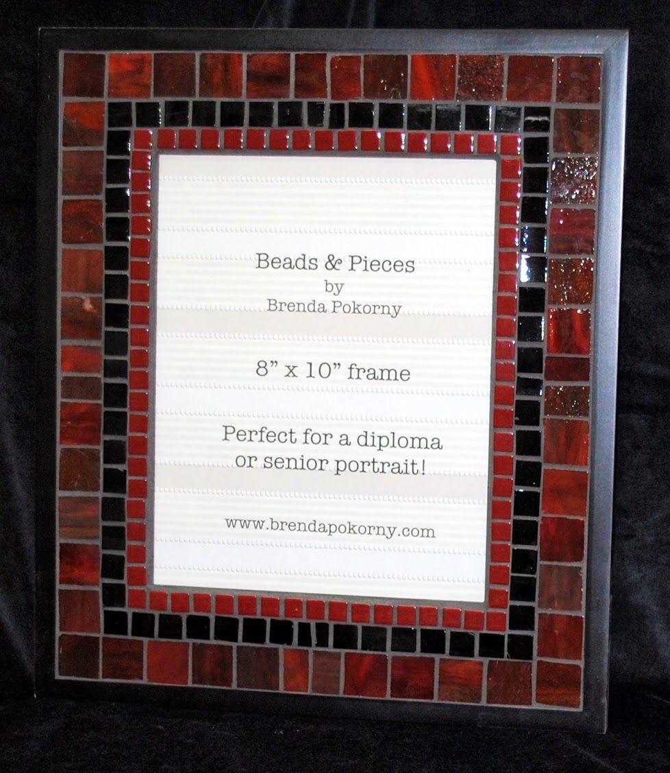 Deep Burgundy & Black 8" x 10" Mosaic Photo Frame MOF1397
