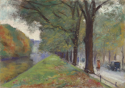 Lesser Ury - Am Landwehrkanal im Herbst