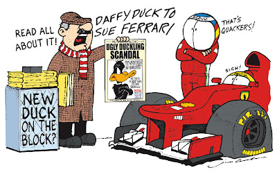 Даффи Дак подает в суд на Ferrari - комикс Jim Bamber