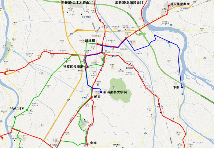 新津駅バス路線図