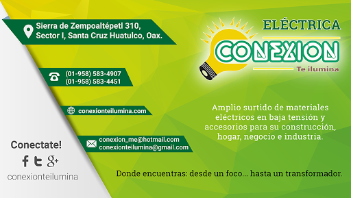 Conexion Te Ilumina, Sierra del Zempoaltépetl 310, Santa Cruz Huatulco, 70987 Crucecita, Oax., México, Tienda de electricidad | OAX