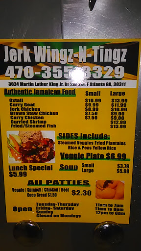 Restaurant «Jerk Wingz N Tingz», reviews and photos, 3024 M.L.K. Jr Dr SW, Atlanta, GA 30311, USA