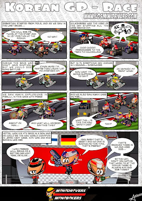 комикс MiniDrivers по гонке на Гран-при Кореи 2013