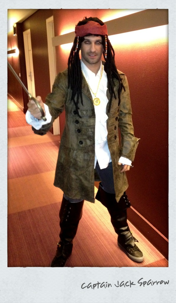 Тимо Глок в костюме Джека Воробья из пиратов Карибского моря