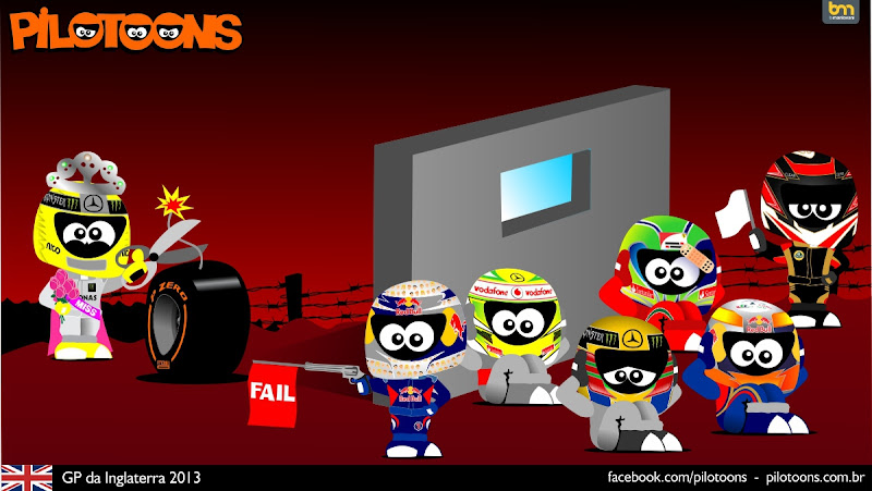 комикс pilotoons по Гран-при Великобритании 2013