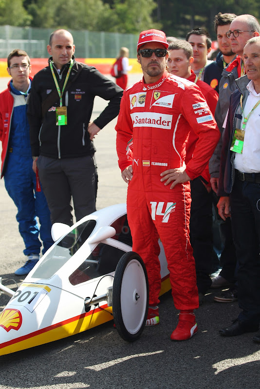 Фернандо Алонсо на Эко-Марафоне Shell на Гран-при Бельгии 2014