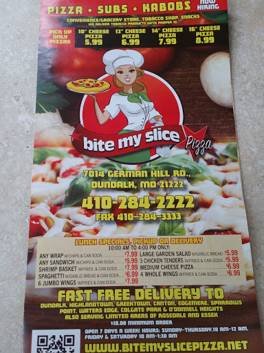 Restaurant «Bite My Slice Pizza», reviews and photos, 7014 German Hill Rd, Dundalk, MD 21222, USA
