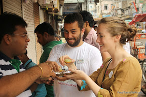Eating gol gappa http://indiafoodtour.com http://foodtourindelhi.com Eating gol gappa http://indiafoodtour.com http://foodtourindelhi.com