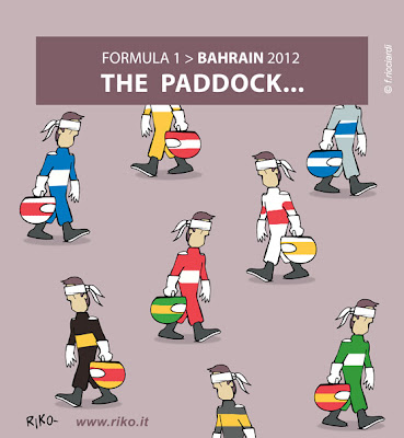 комикс Riko про паддок на Гран-при Бахрейна 2012