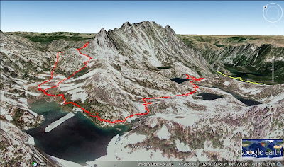 Hike through the Enchantment Basin with all of its lakes to reach Prusik Peak