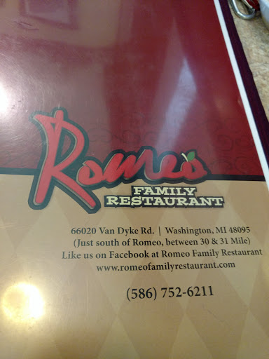 Restaurant «Romeo Family Restaurant», reviews and photos, 66020 Van Dyke, Washington, MI 48095, USA