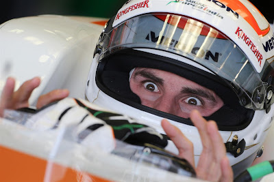 Адриан Сутиль в кокпите Force India на Гран-при Австралии 2013