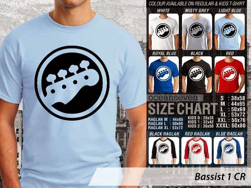 Kaos Bassist 1 Personil Band Musik distro ocean seven