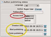 author publishing status