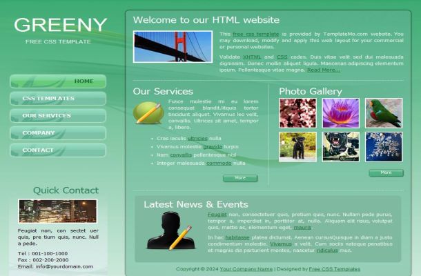 Website Templates  Html With Css For Business