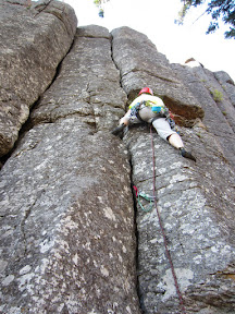 Aaron leading Wild Beast (5.7)