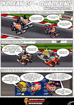 комикс MiniDrivers по квалификации на Гран-при Кореи 2013