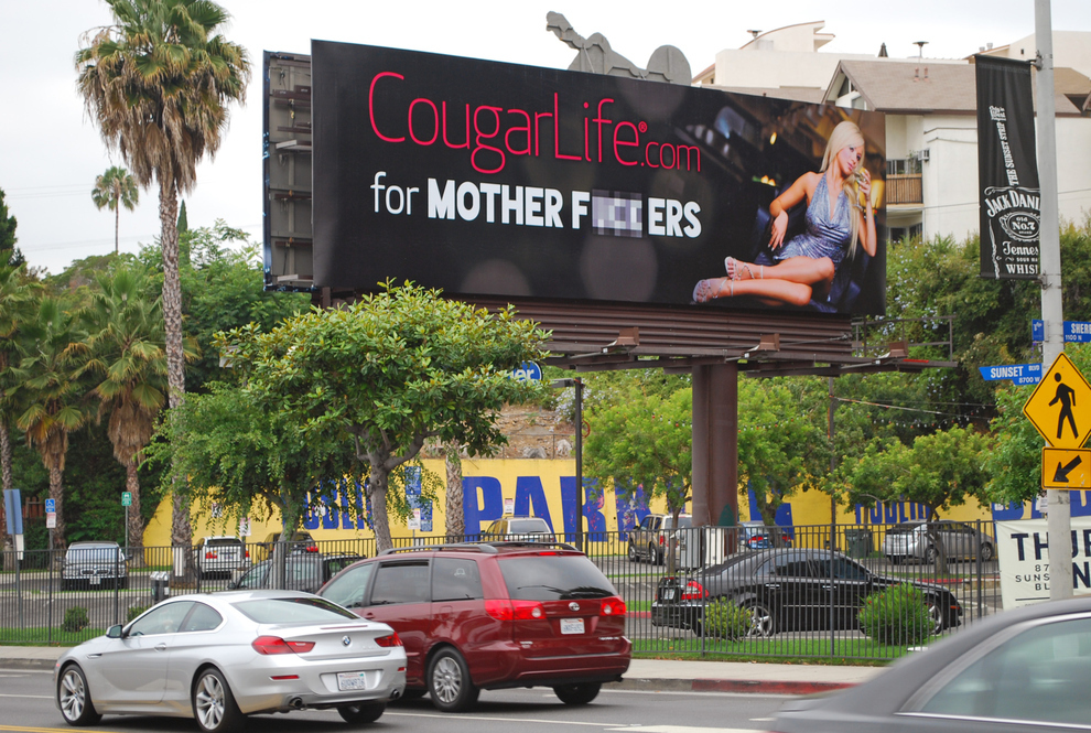 Racy CougarLife Billboard is Sure To Cause Some Trouble