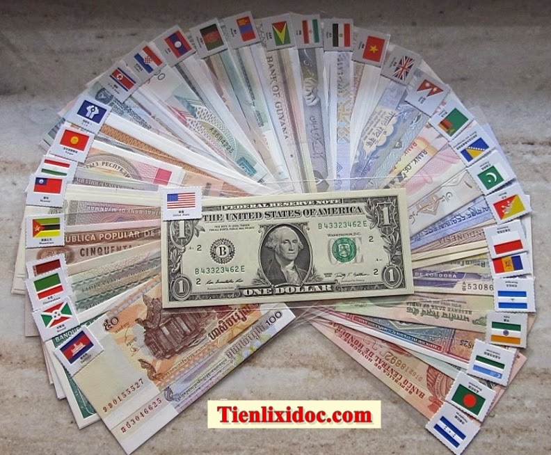 bộ tiền thế giới 100 tờ 50 nước
