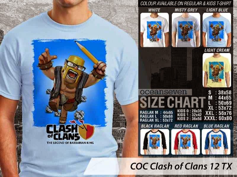 Kaos Film Animasi Lucu COC Clash of Clans 12 distro ocean seven