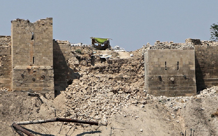Blast in Aleppo does major damage to citadel wall Blast in Aleppo does major damage to citadel wall
