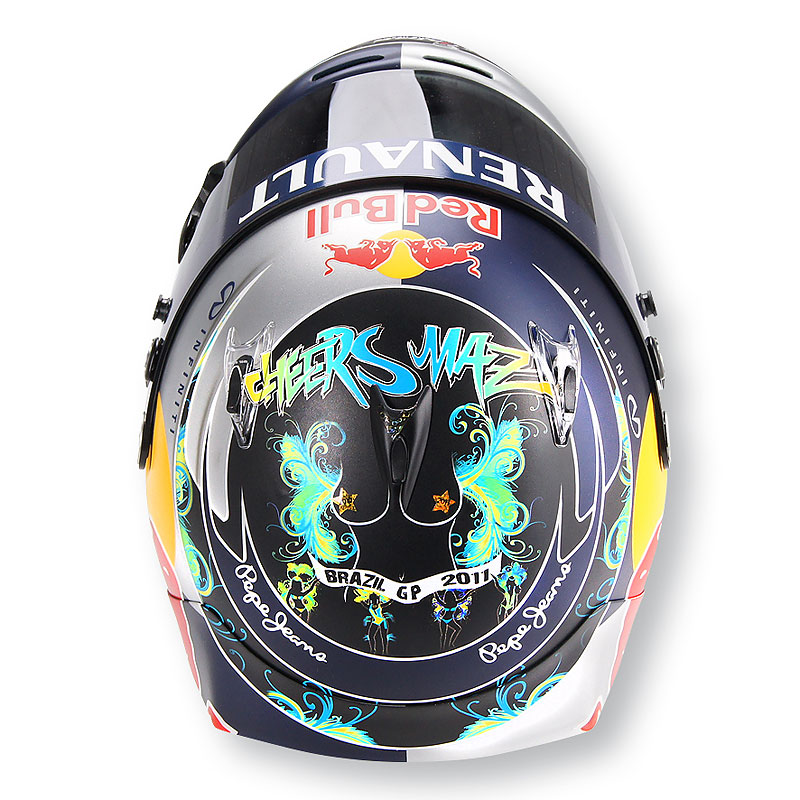 шлем Себастьяна Феттеля для Гран-при Бразилии 2011 - вид сверху
