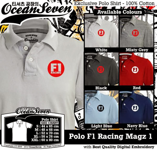 POLO F1 formula 1 Racing Logo distro ocean seven