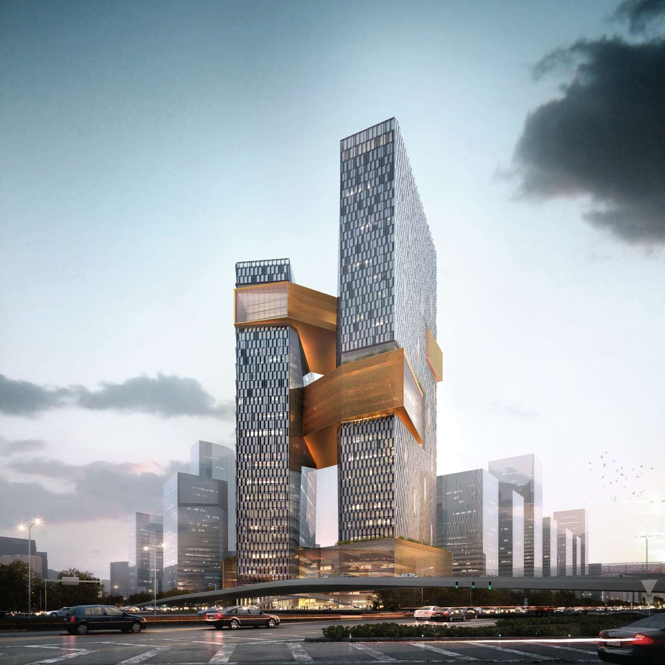 Shenzhen, Quantung, Cina: Tencent Corporate Headquarters by Nbbj