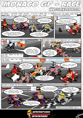 комикс MiniDrivers по гонке на Гран-при Монако 2013