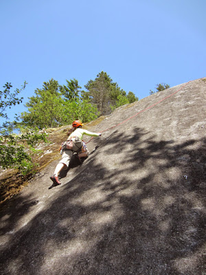 Sara climbing David's (5.6)