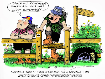 проблемы глобального потепления и Soapbox - комикс Jim Bamber