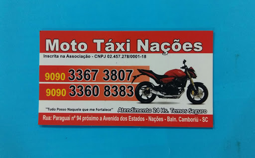 Moto Táxi Nações, R. Paraguai, 94 - Nações, Balneário Camboriú - SC, 88338-090, Brasil, Mototxi, estado Santa Catarina