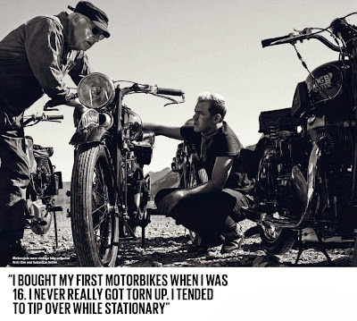 Себастьян Феттель и его классический мотоцикл - из журнала The Red Bulletin November 2013