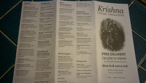 Indian Restaurant «Krishna Carry Out», reviews and photos, 28 W High St, Oxford, OH 45056, USA