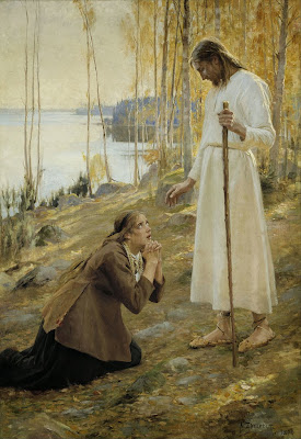Albert Edelfelt - Christ and Mary Magdalene, a Finnish Legend - Google Art Project