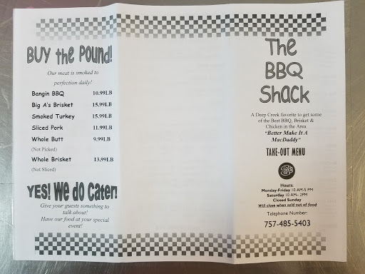 Barbecue Restaurant «The BBQ Shack», reviews and photos, 849 Old George Washington Hwy N, Chesapeake, VA 23323, USA
