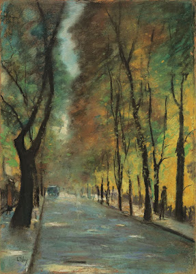 Lesser Ury - Herbstliche Straße im Tiergarten