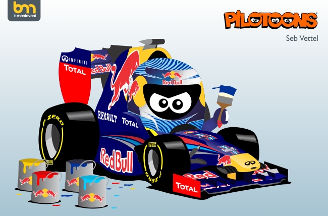 Себастьян Феттель Red Bull RB8 pilotoons 2012