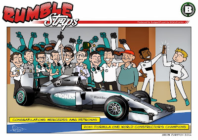 Mercedes - чемпионы 2014 - комикс Rumble Strips