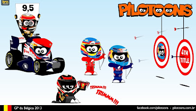 комикс pilotoons по Гран-при Бельгии 2013