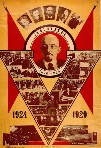 Lenin mit V-Zeichen der kryptijüdischen Sabbatianer / Frankisten